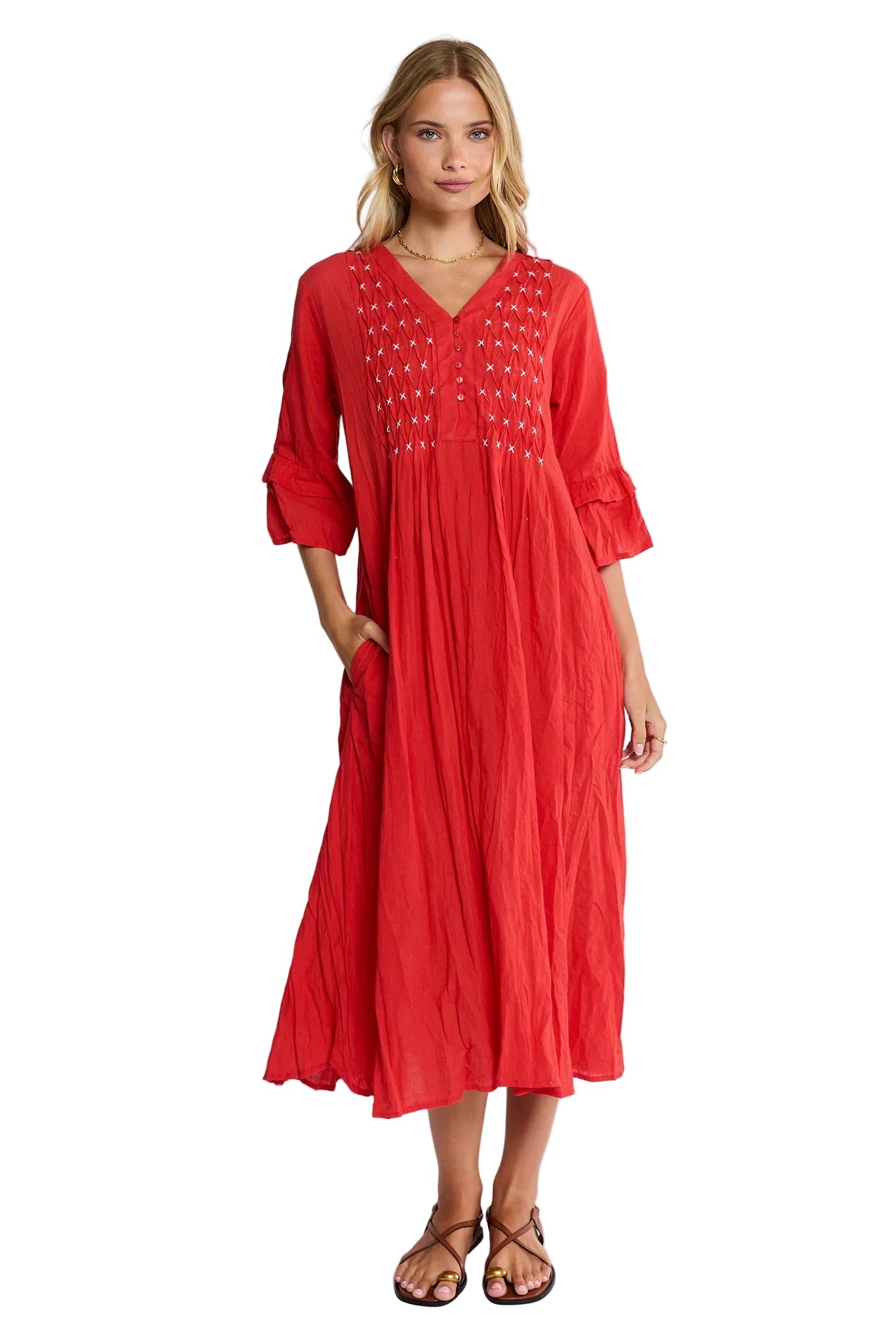 Marilyn MIDI Dress Red Dresses Lula Life XS(36)