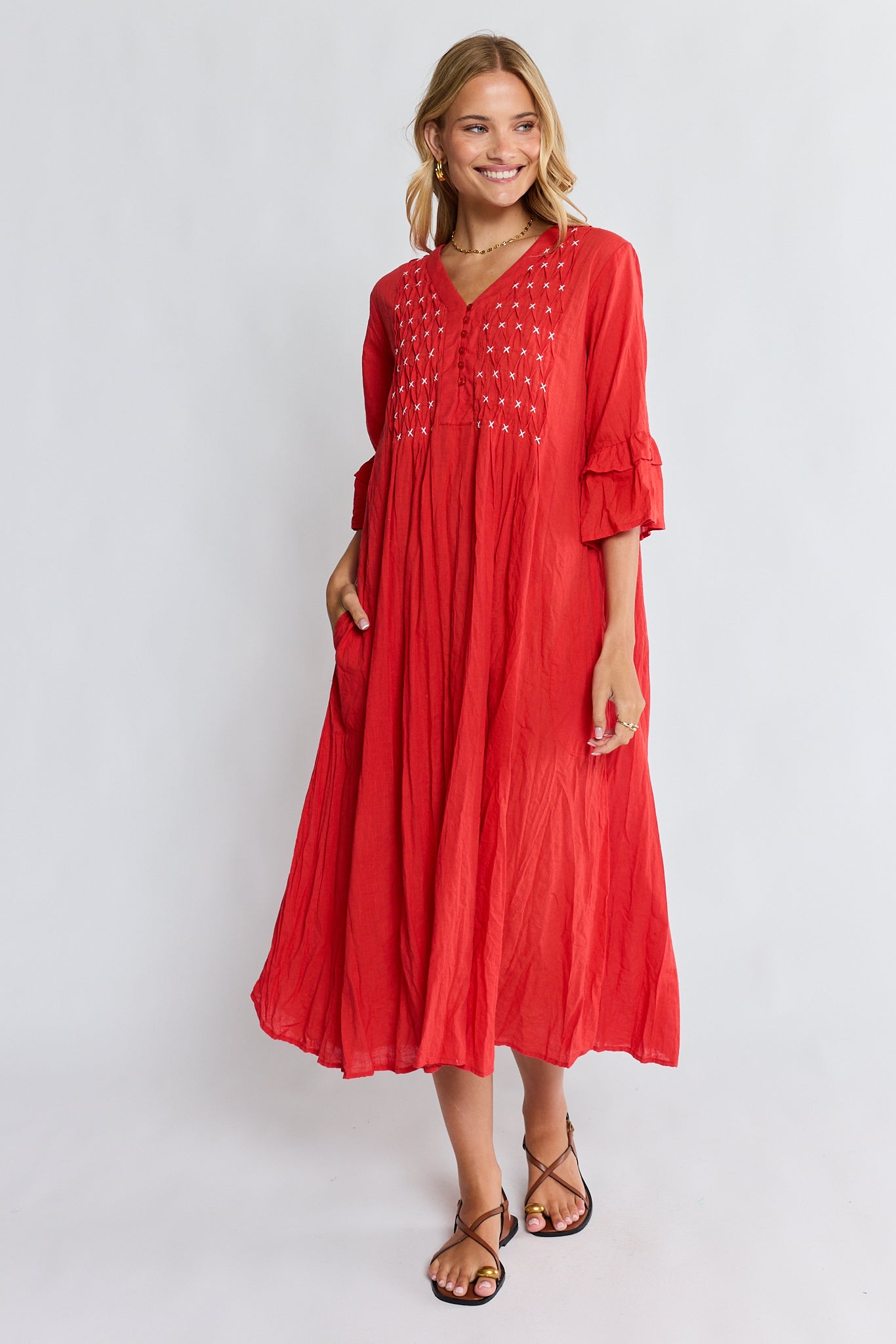 Marilyn MIDI Dress Red Dresses Lula Life