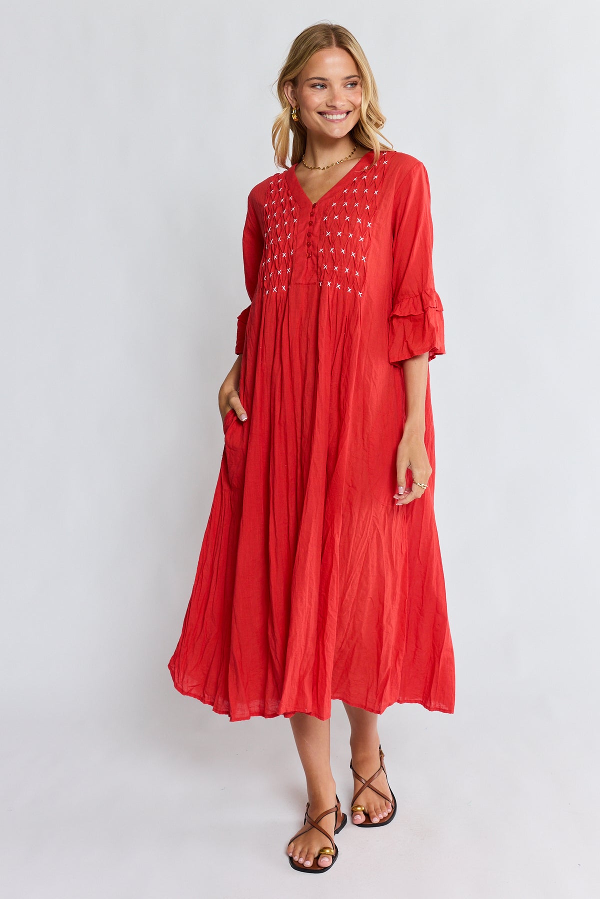 Marilyn MIDI Dress Red Dresses Lula Life