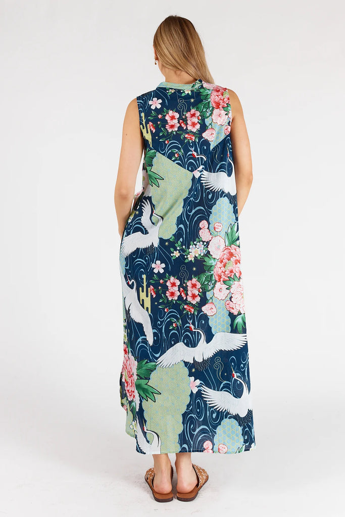 Mitzuki Maxi Dress Navy Dresses Lula Life