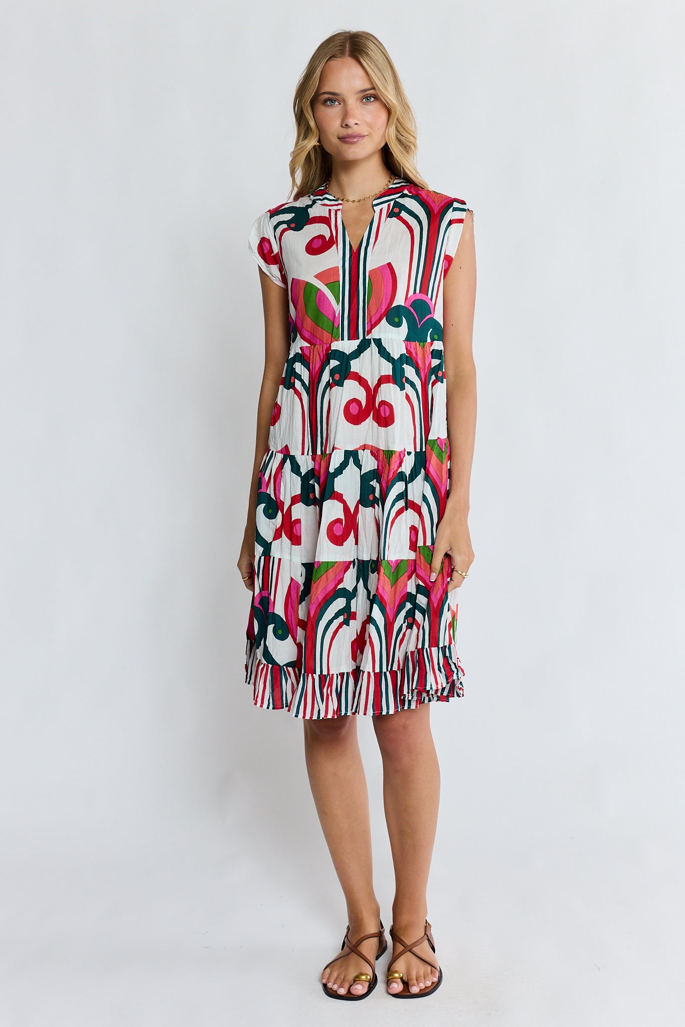 Sadie Tier Dress Melon Dresses Lula Life