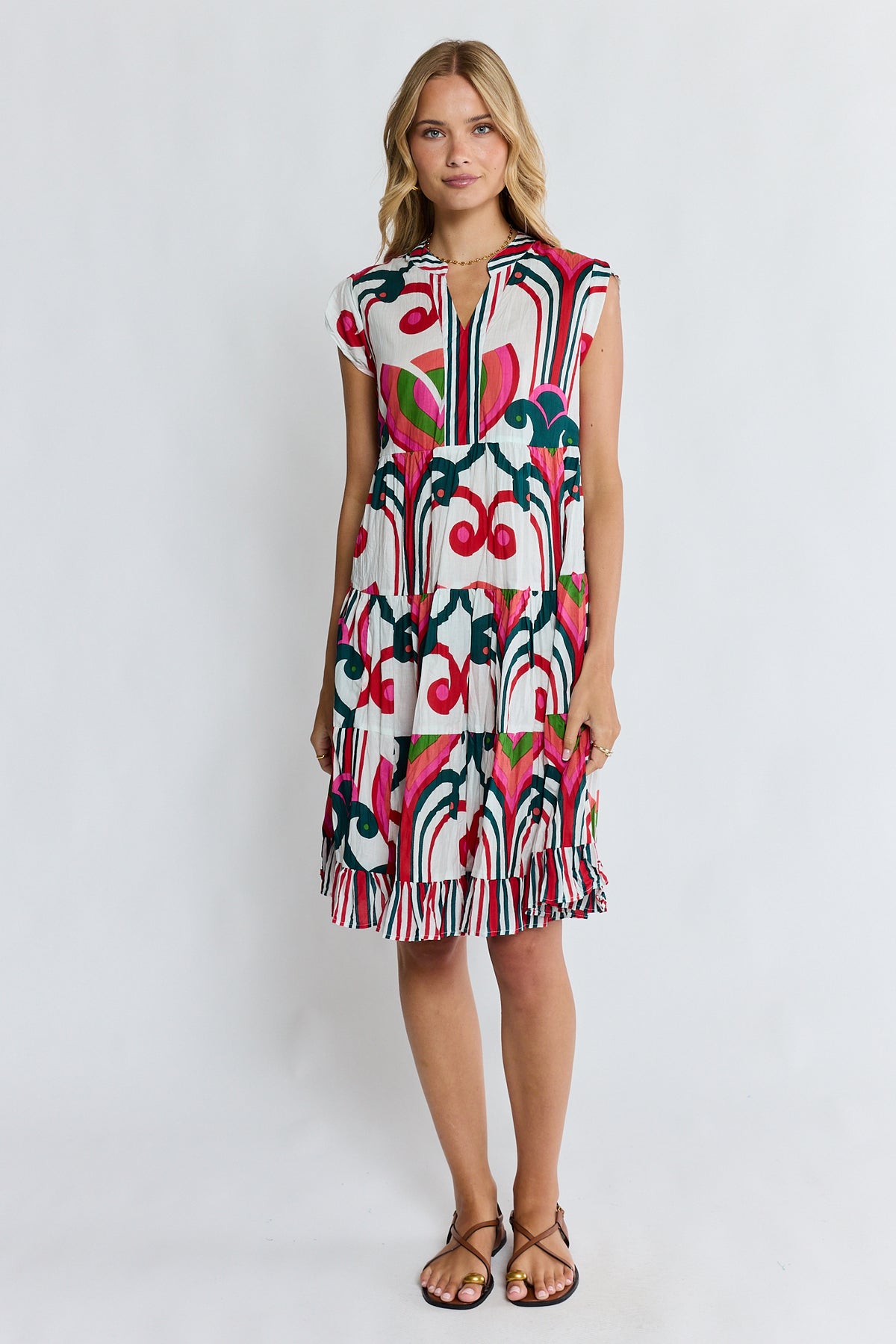 Sadie Tier Dress Melon Dresses Lula Life