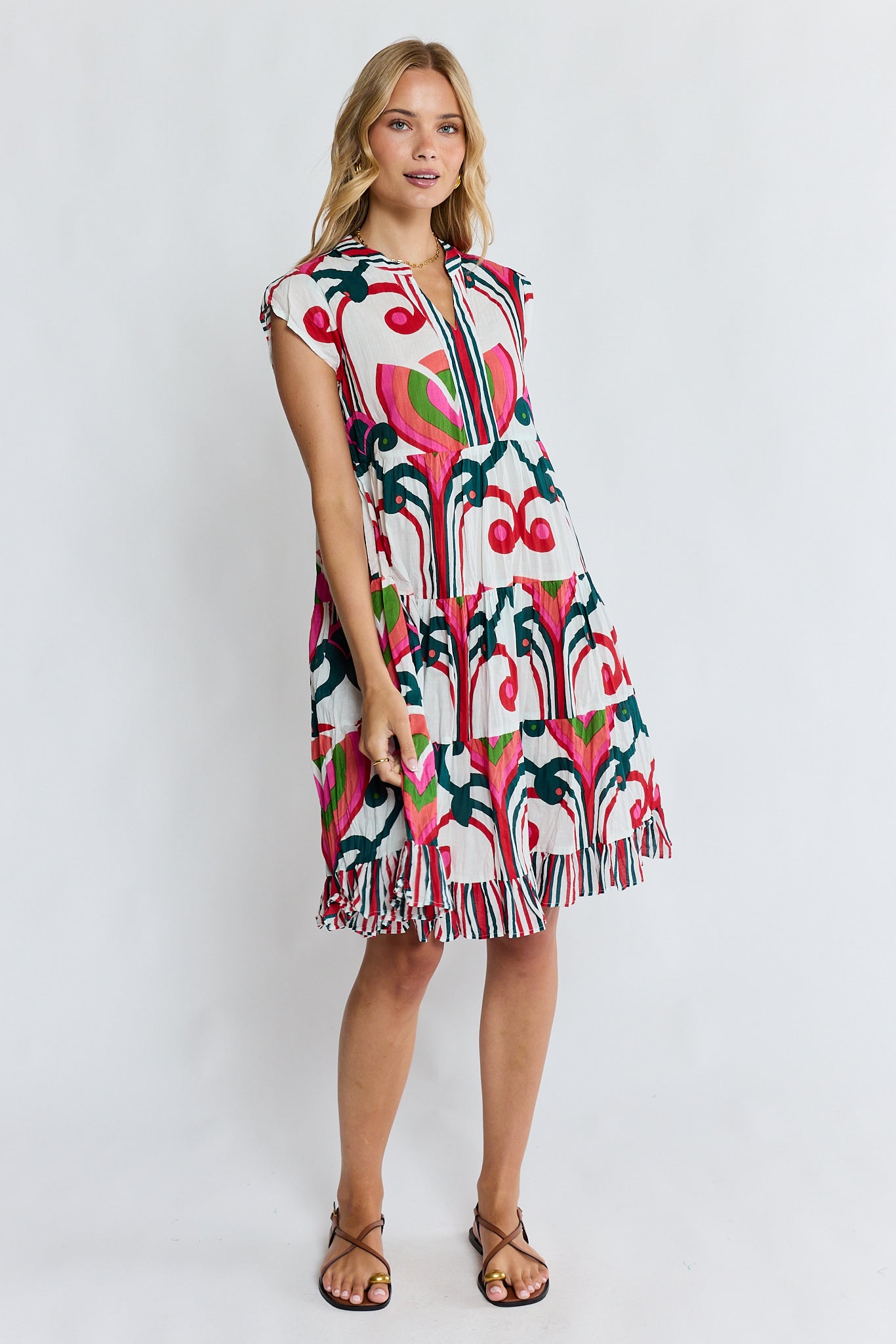 Sadie Tier Dress Melon Dresses Lula Life
