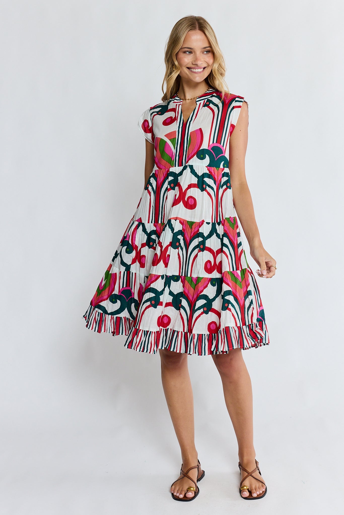 Sadie Tier Dress Melon Dresses Lula Life