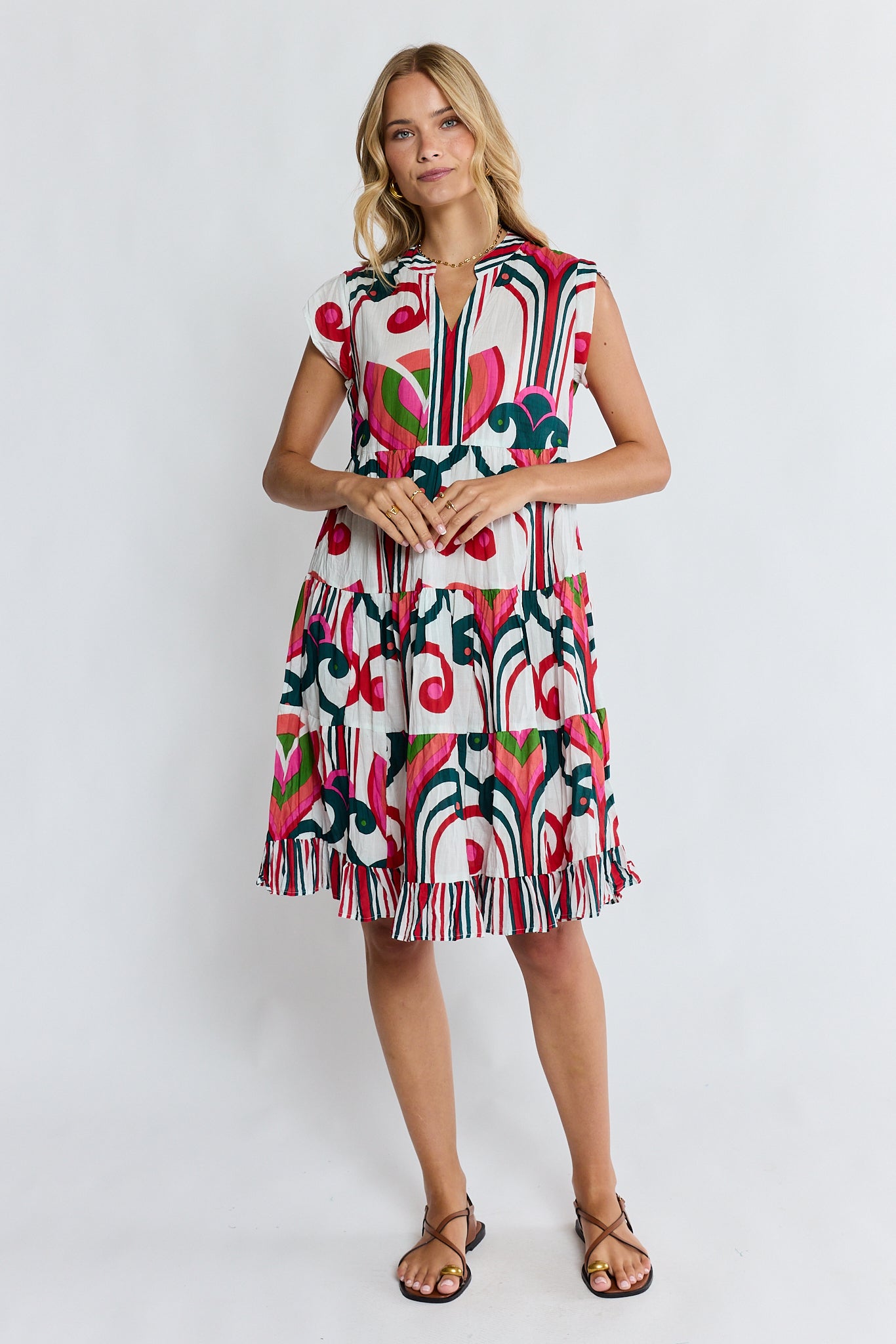 Sadie Tier Dress Melon Dresses Lula Life