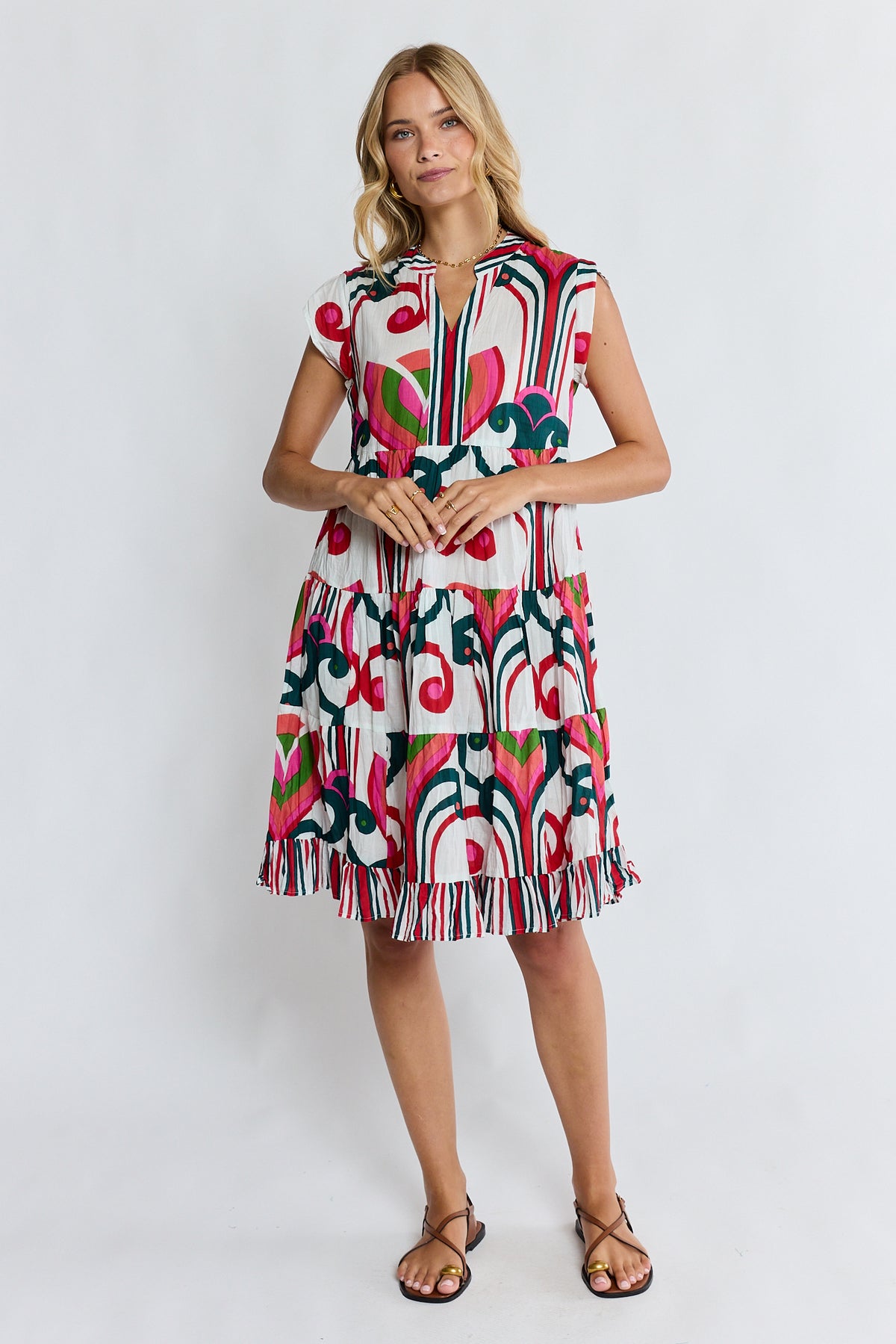 Sadie Tier Dress Melon Dresses Lula Life