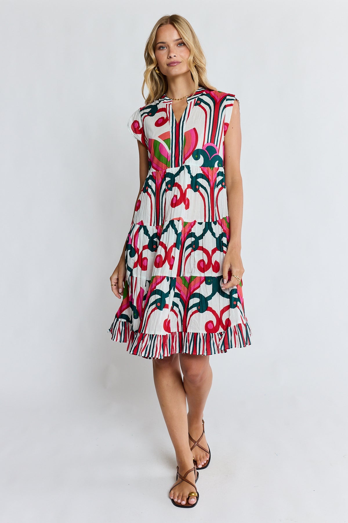 Sadie Tier Dress Melon Dresses Lula Life