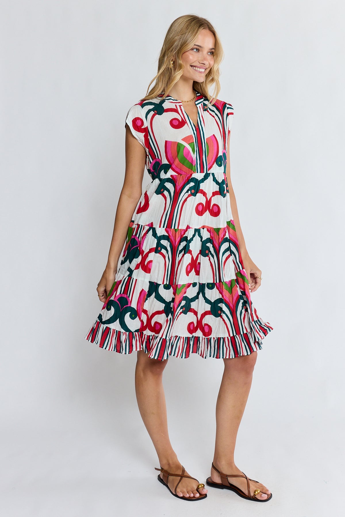 Sadie Tier Dress Melon Dresses Lula Life