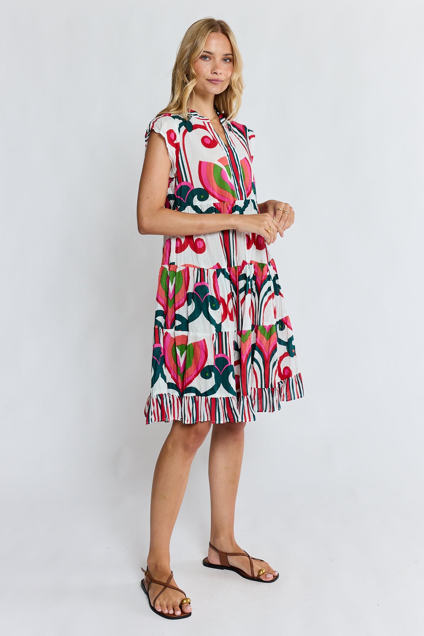 Sadie Tier Dress Melon Dresses Lula Life