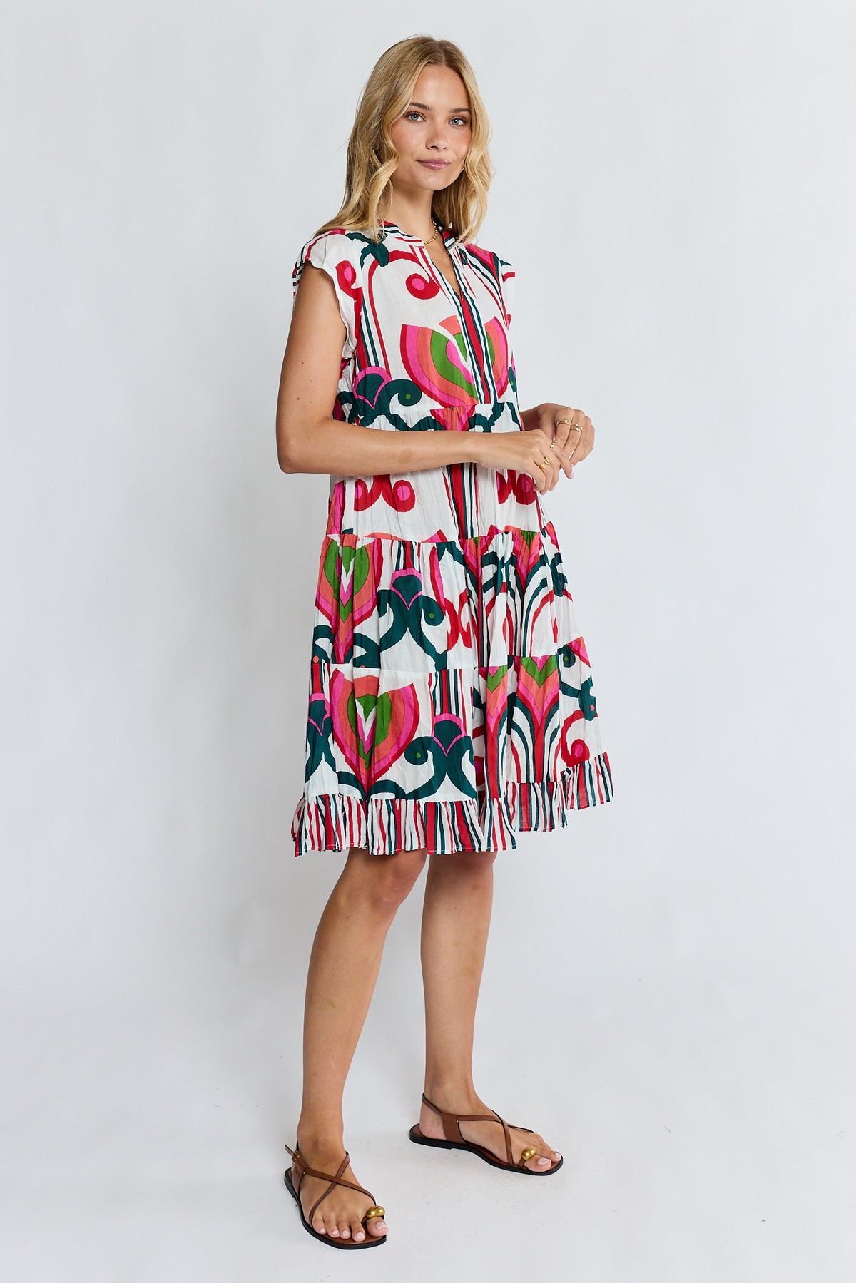 Sadie Tier Dress Melon Dresses Lula Life