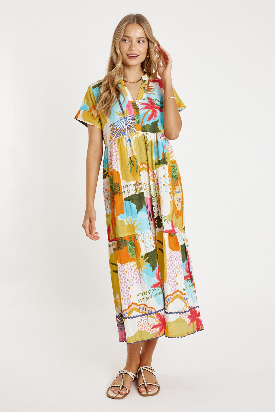 Rayna Midi Dress White - Global Free Style