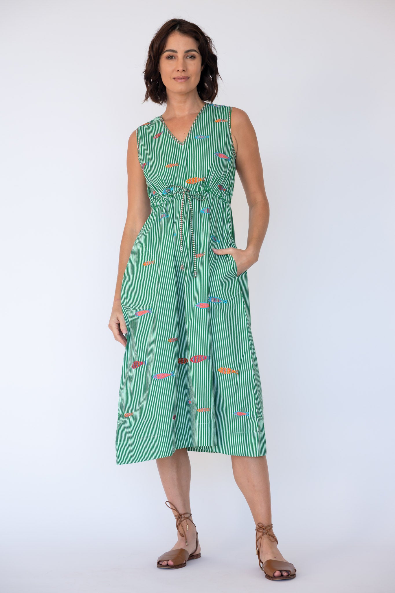 Sardine Tie Midi Sea Stripe - Global Free Style