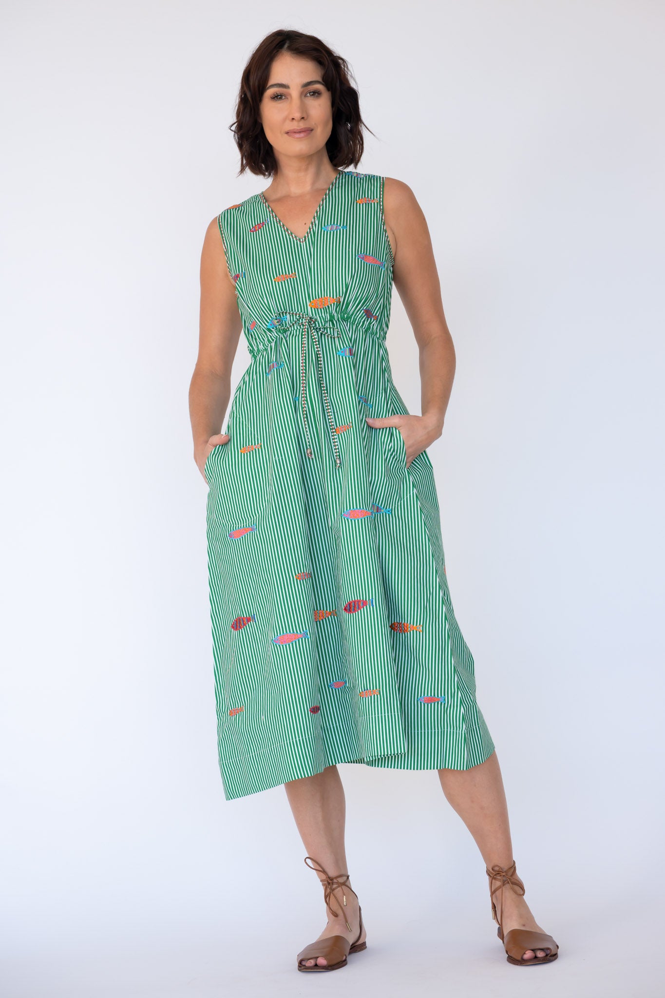 Sardine Tie Midi Sea Stripe - Global Free Style