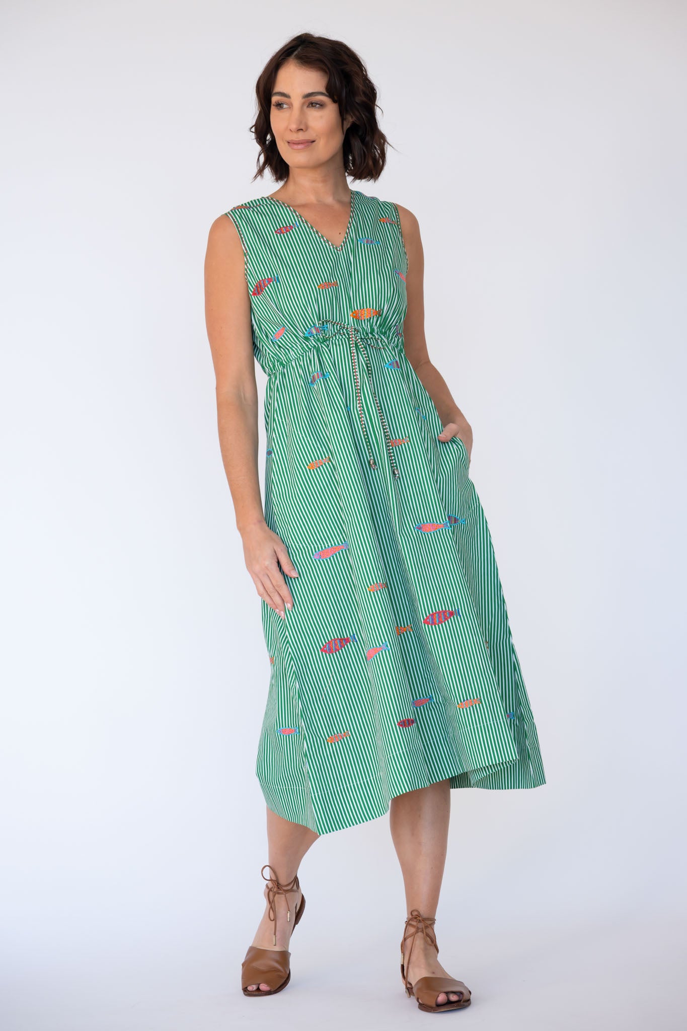 Sardine Tie Midi Sea Stripe - Global Free Style