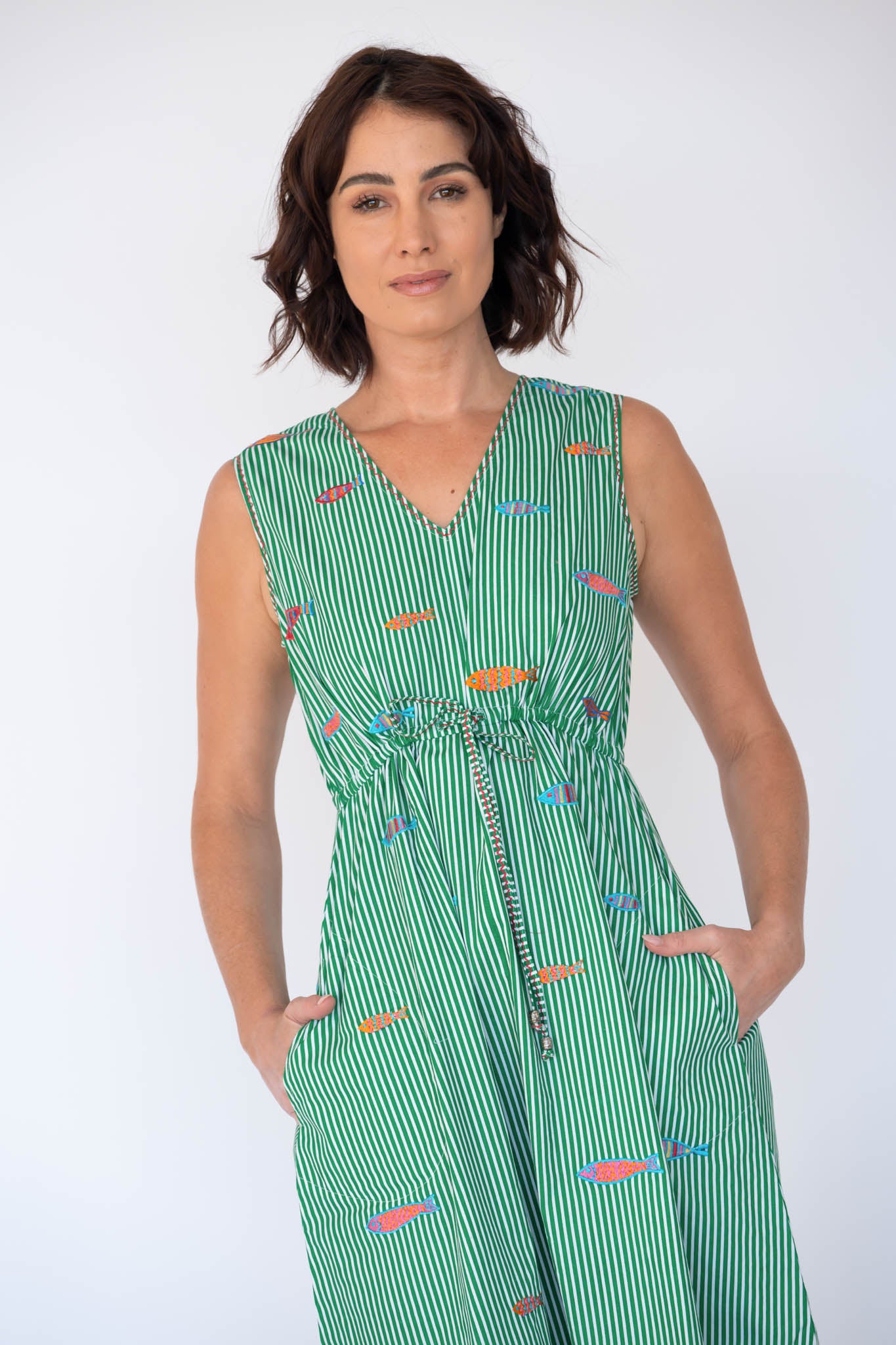 Sardine Tie Midi Sea Stripe - Global Free Style