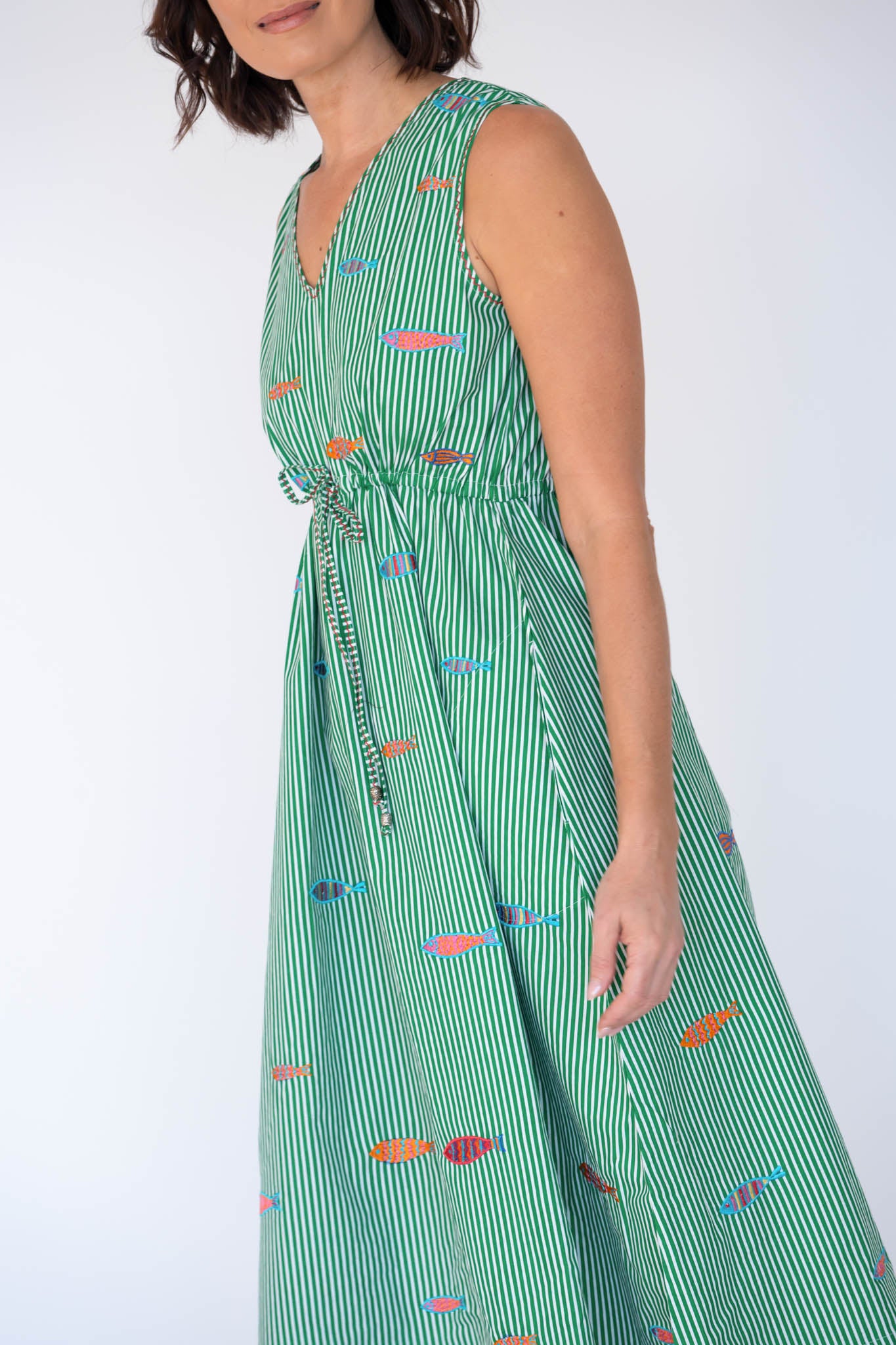 Sardine Tie Midi Sea Stripe - Global Free Style