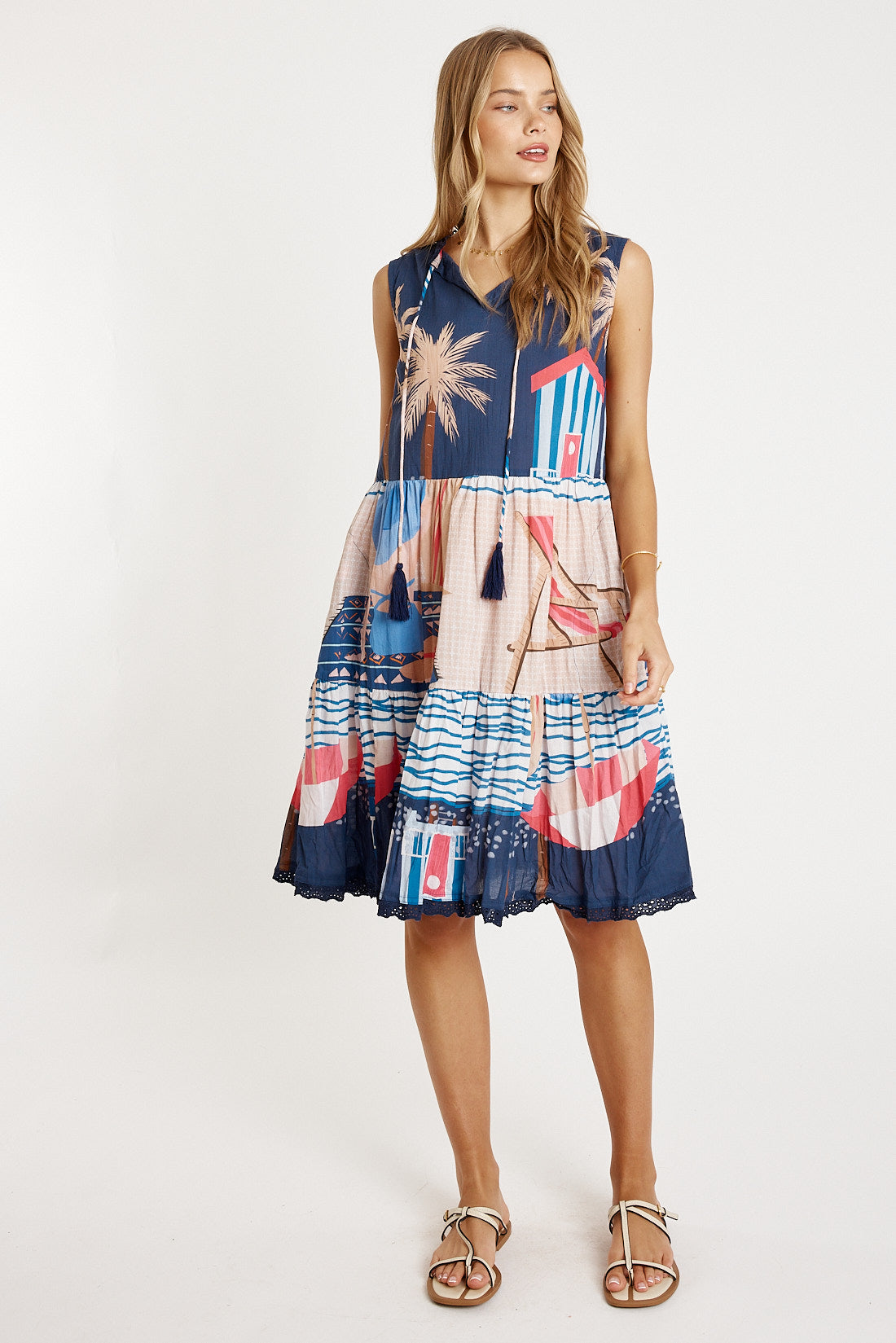 Seraphina S/less Dress Navy - Global Free Style