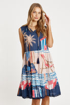 Seraphina S/less Dress Navy - Global Free Style