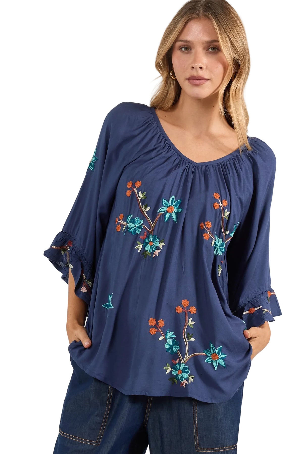 Casita Top Navy Tops Lula Soul XS(36)