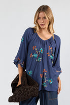 Casita Top Navy Tops Lula Soul