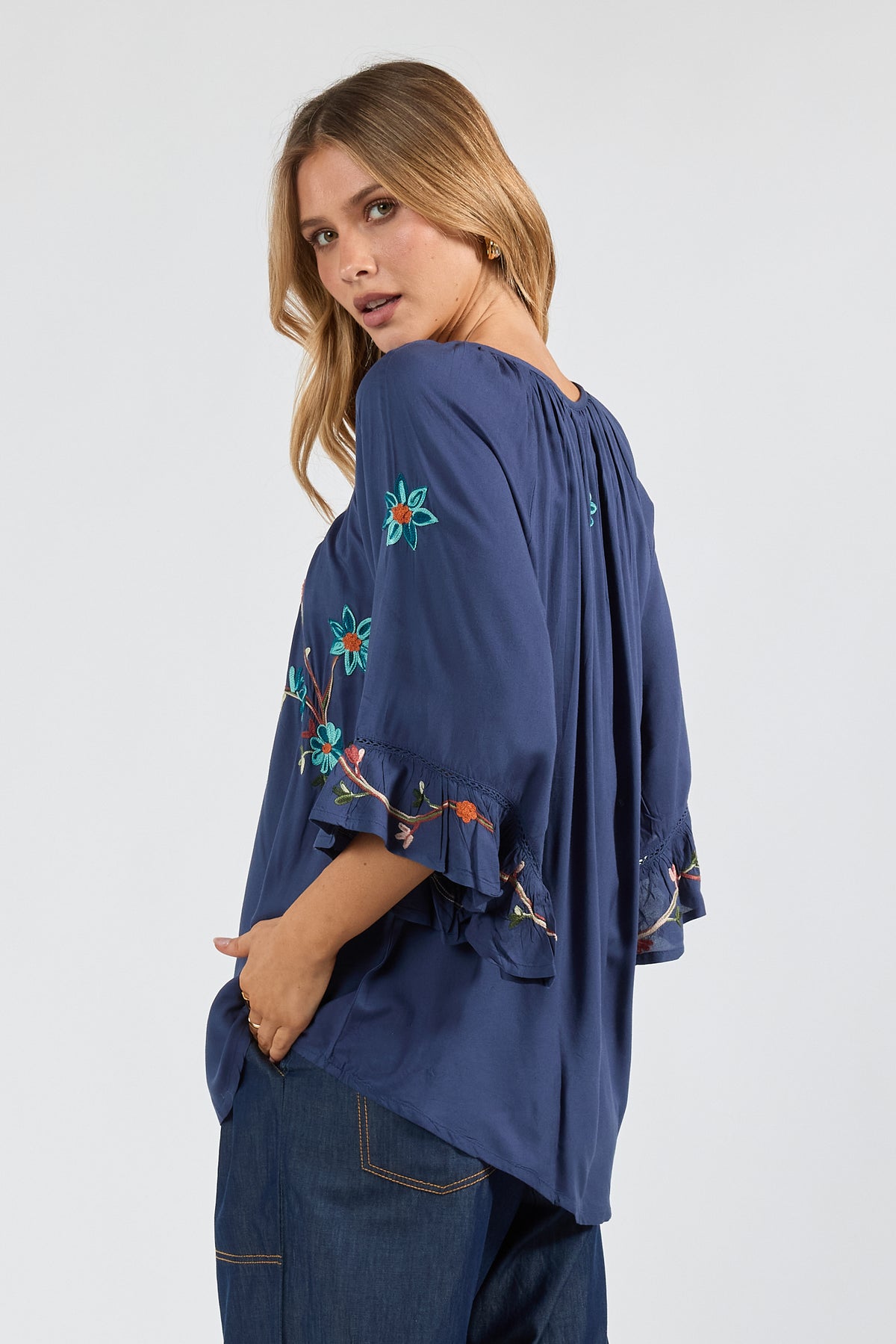 Casita Top Navy Tops Lula Soul