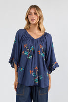 Casita Top Navy Tops Lula Soul