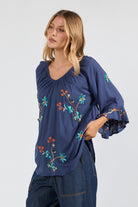 Casita Top Navy Tops Lula Soul