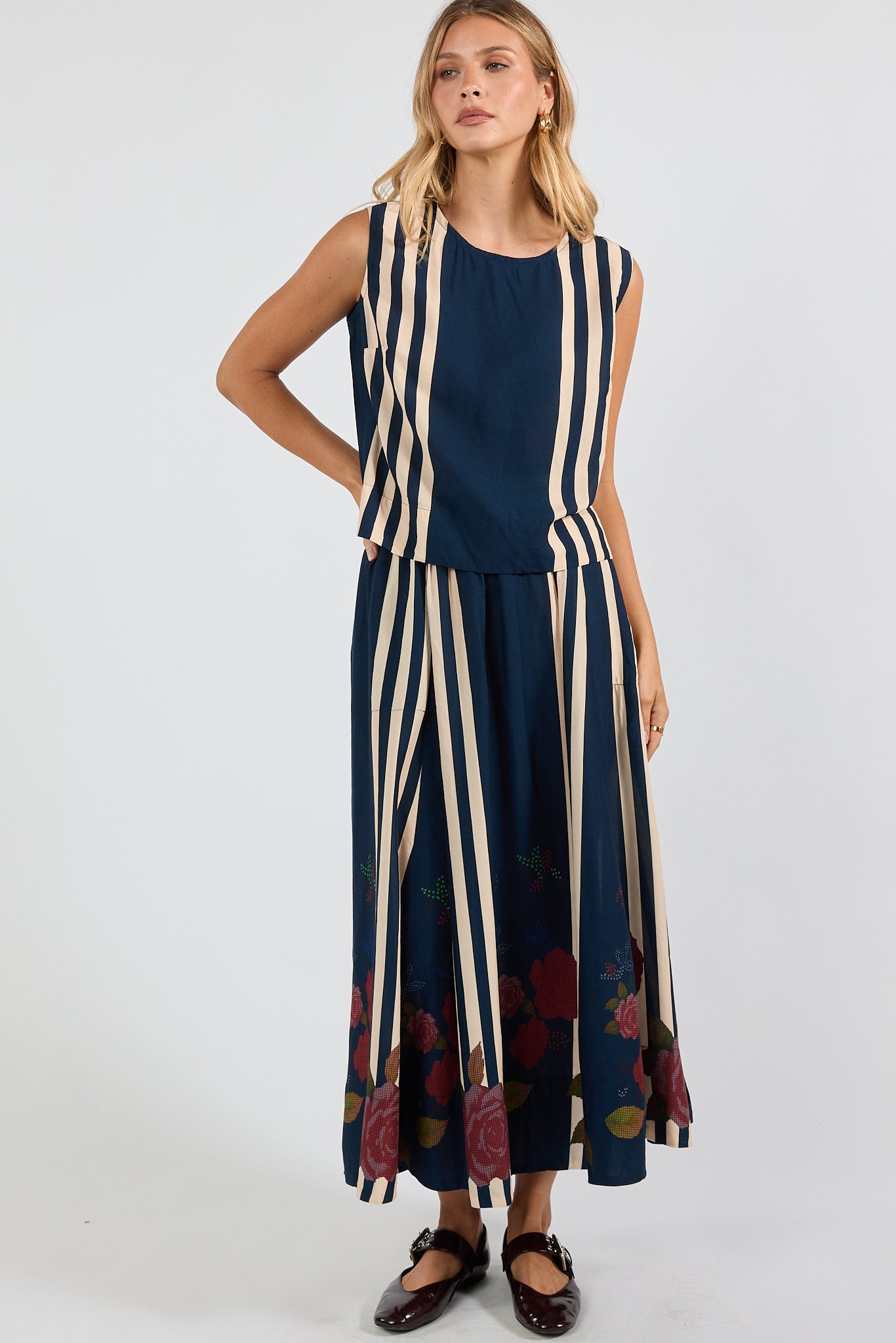 Sandos Shell Top Navy Tops Lula Soul
