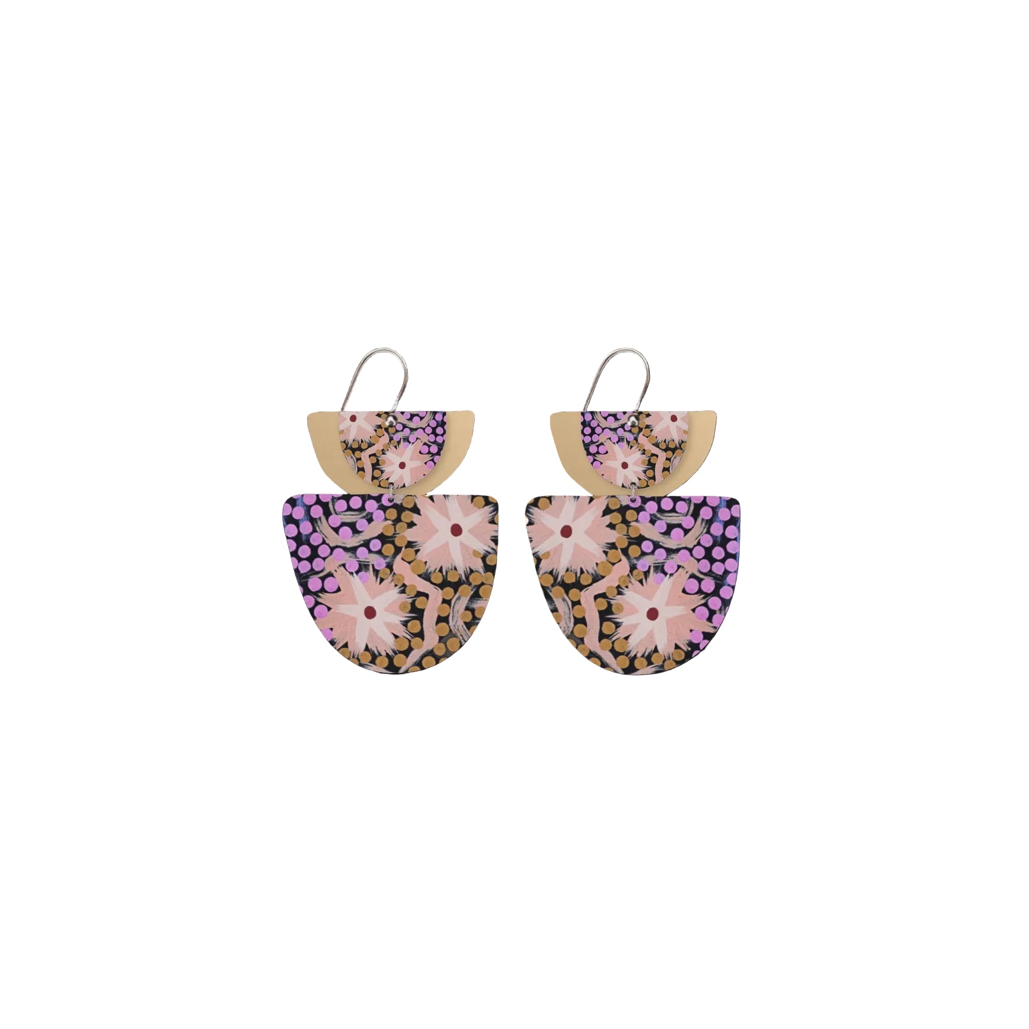 Azeza Possum Ceremony Layered Double Bell drop Earrings Earrings Moe Moe