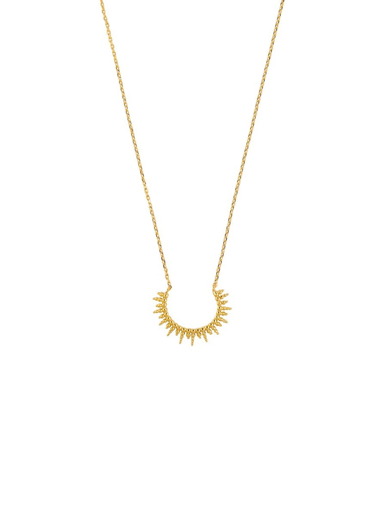 Gold Sun Ray Necklace Necklaces Tiger Tree