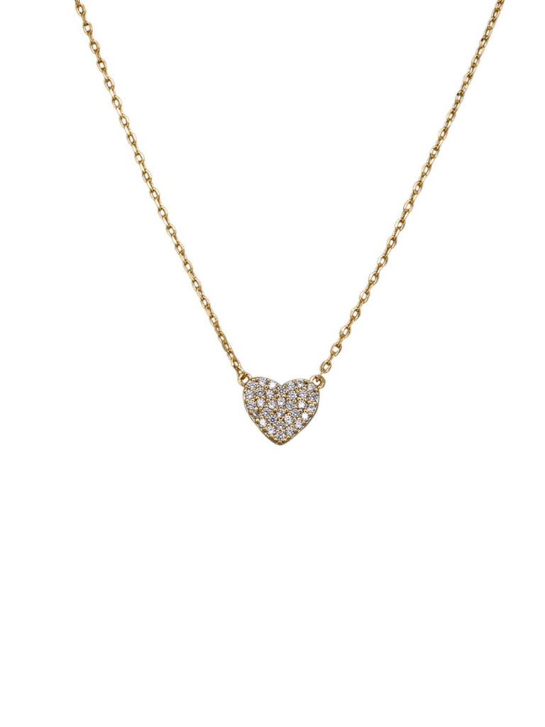 Gold Gala Crystal Heart Necklace Necklaces Tiger Tree