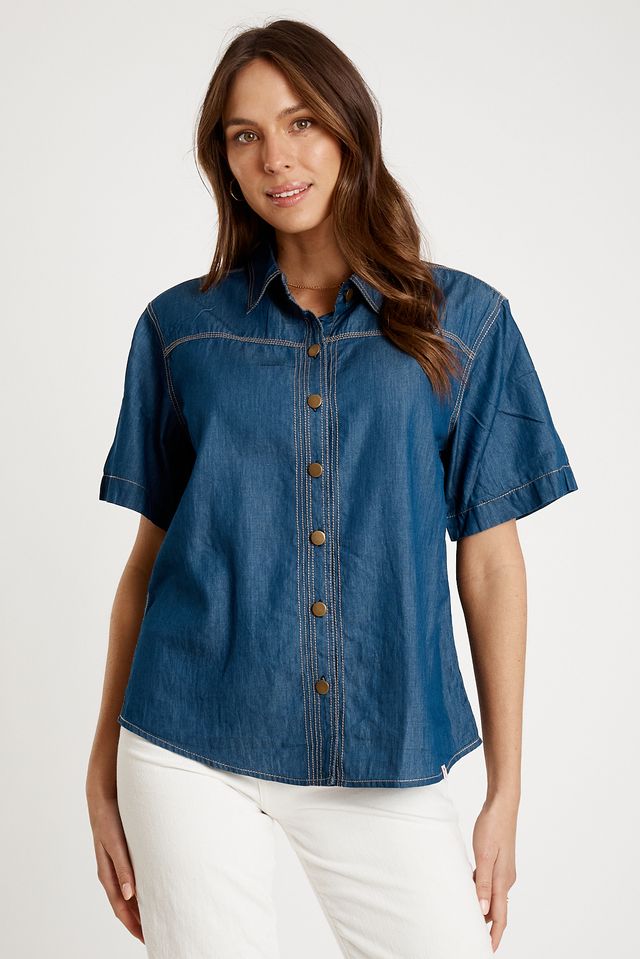 Arizona Shirt Dark Tops Ibisa