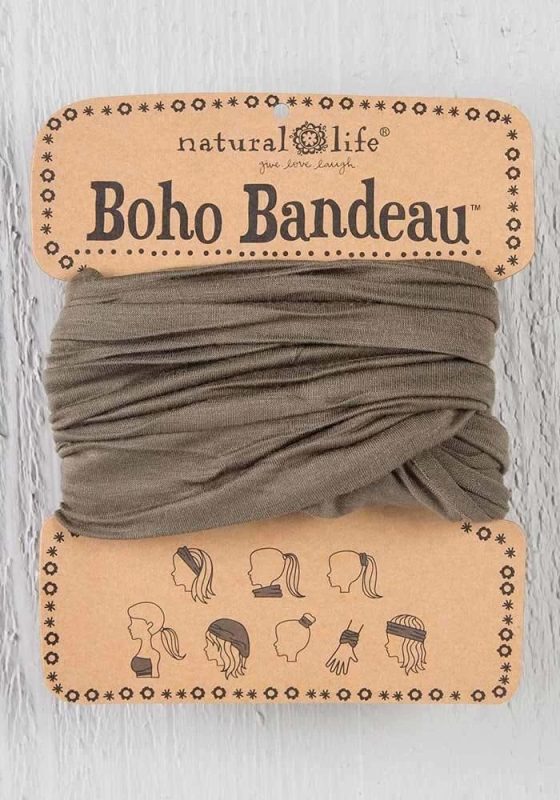 Natural Life Bandeau Boho  Solid Colour Olive Green Bandeau Natural Life   