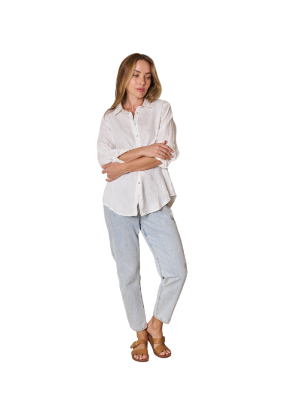 Perry Linen Shirt White Tops Valeria Label L(12)  