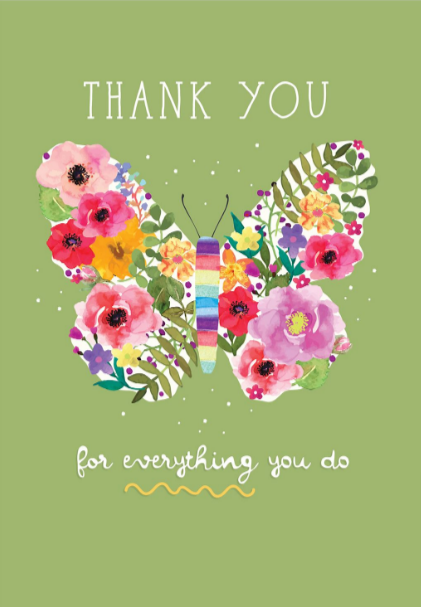 Waterlyn Thank you Butterfly Gift Cards Cards and Wrap Waterlyn   