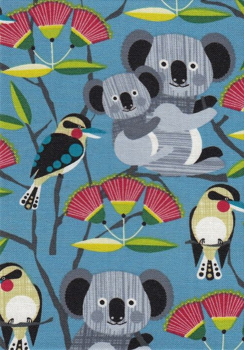 Chris Stone Design Koalas on Blue Cards and Wrap Chris Stone Design   