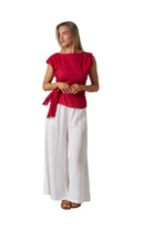 Rihanna Top Berry Red Tops Valeria Label