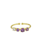 Dark Amethyst Crystal Ring Rings Tiger Tree