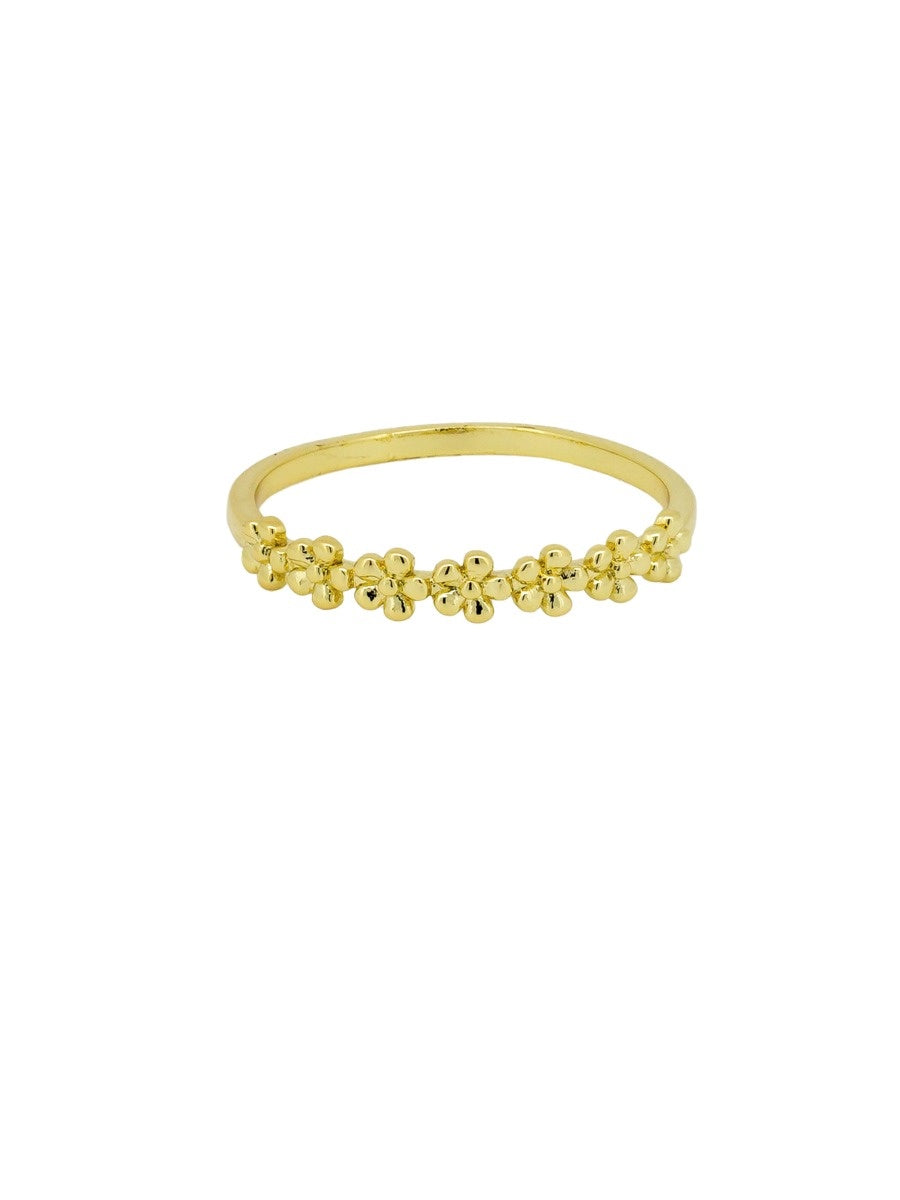 Gold Flower Chain Ring Rings Tiger Tree