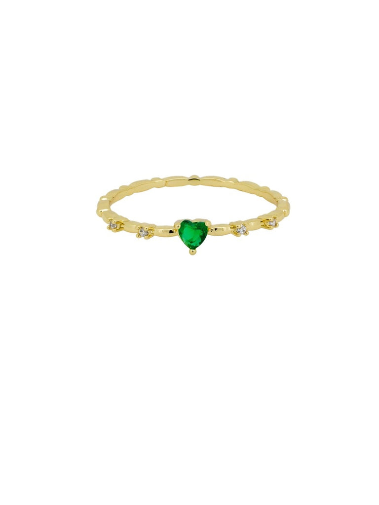 Emerald Heart Ring Rings Tiger Tree