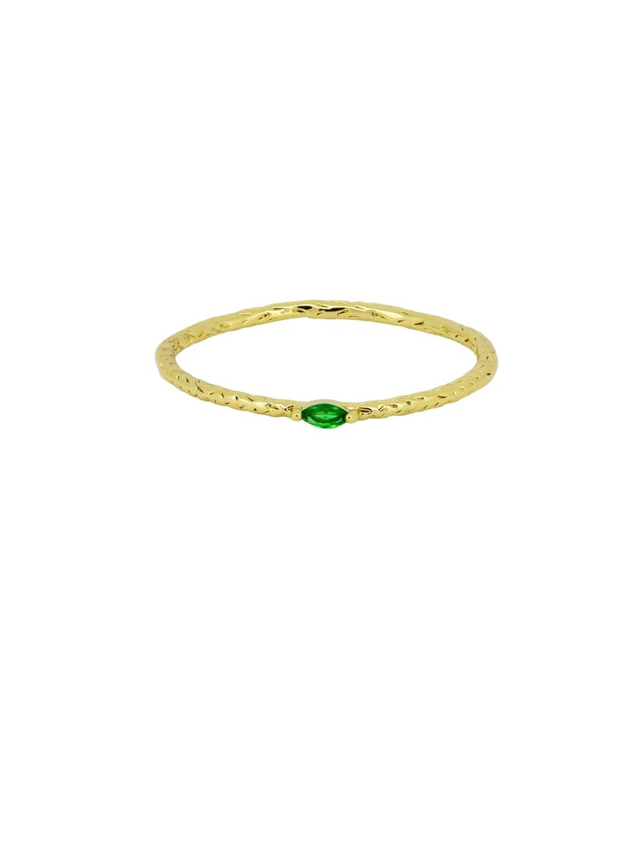 Gold Petite Emerald Ring Rings Tiger Tree