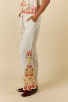 Gazte Pant Cream Bottoms Ruby Yaya