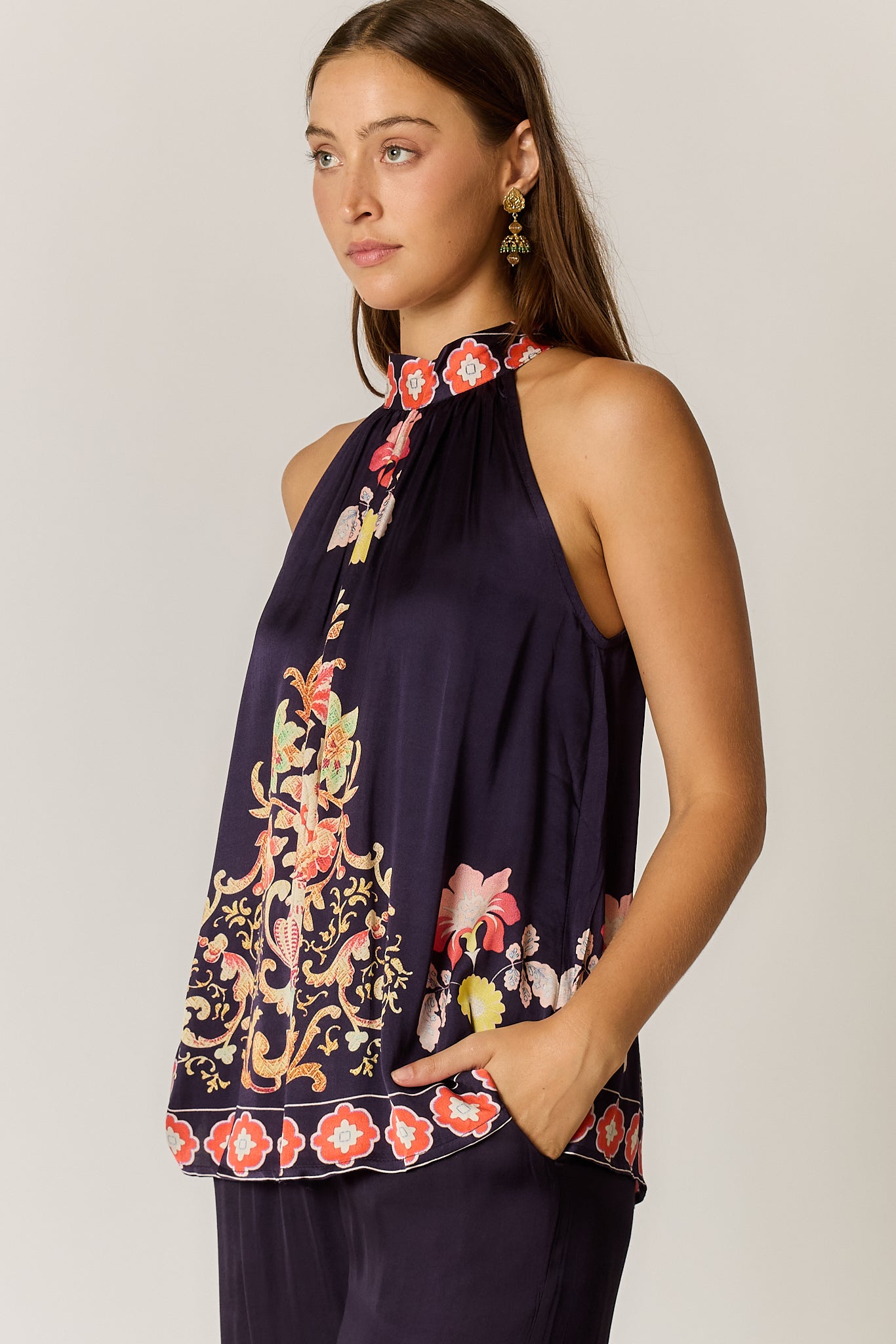 Gazte Top Burgundy Tops Ruby Yaya