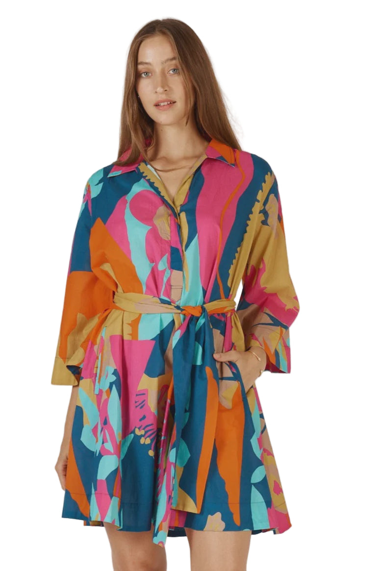 Lotus Bloom Dress Print Dresses Ruby Yaya XS(6-8)