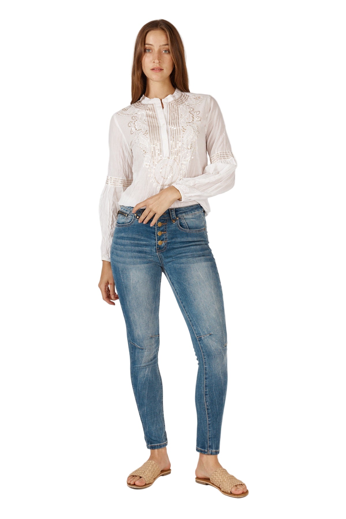 Moonshine Shirt White Tops Ruby Yaya XS(6-8)