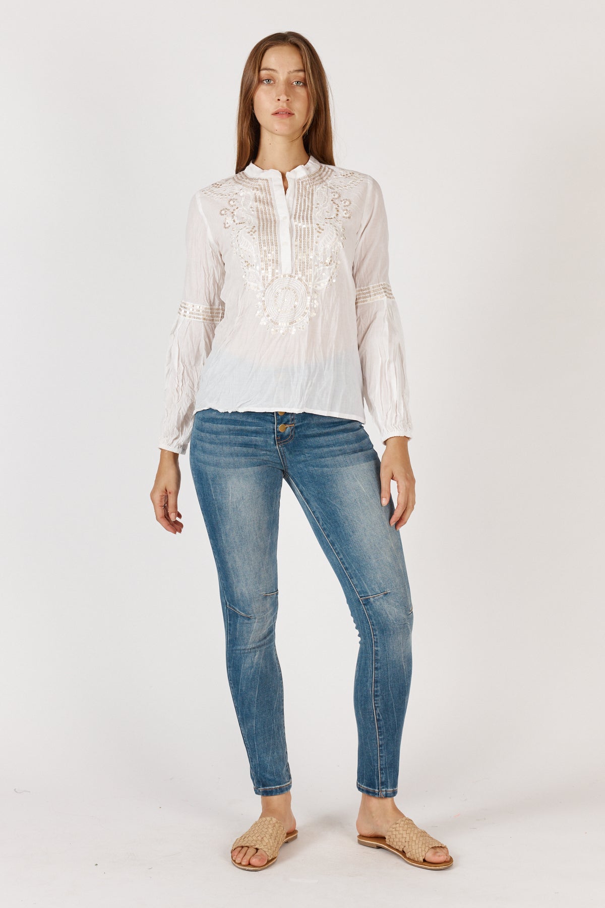 Moonshine Shirt White Tops Ruby Yaya