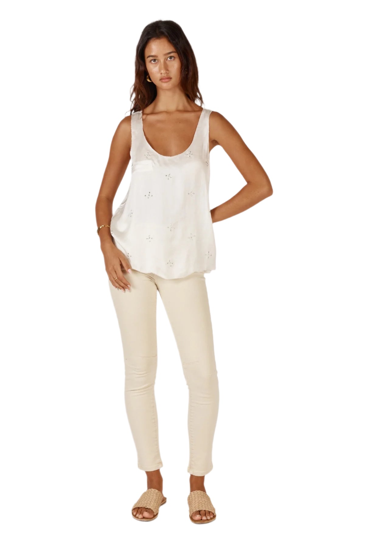 Munchen Singlet Cream Tops Ruby Yaya XS(6)