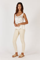 Munchen Singlet Cream Tops Ruby Yaya