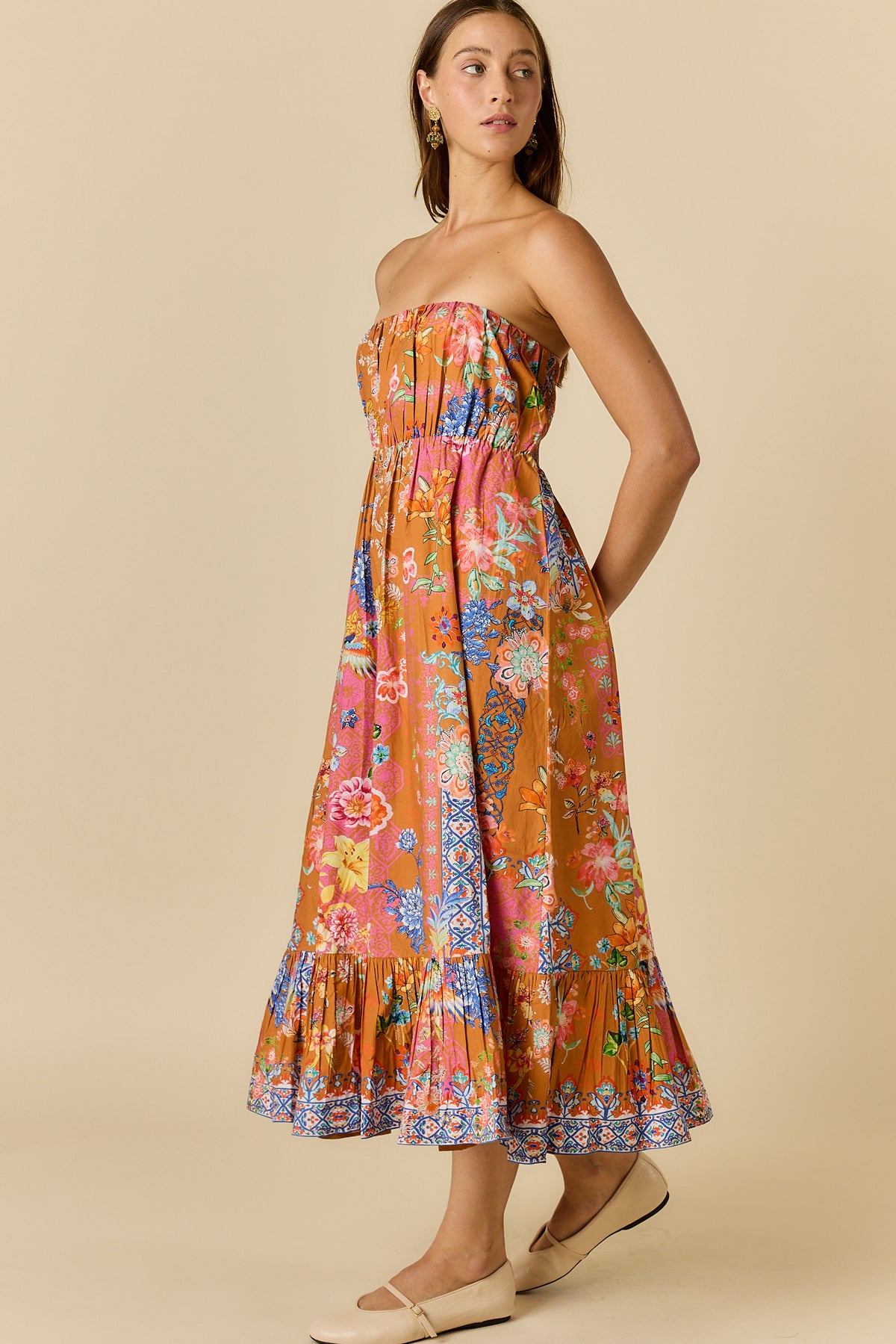 Songbird Strapless Tobacco Dresses Ruby Yaya