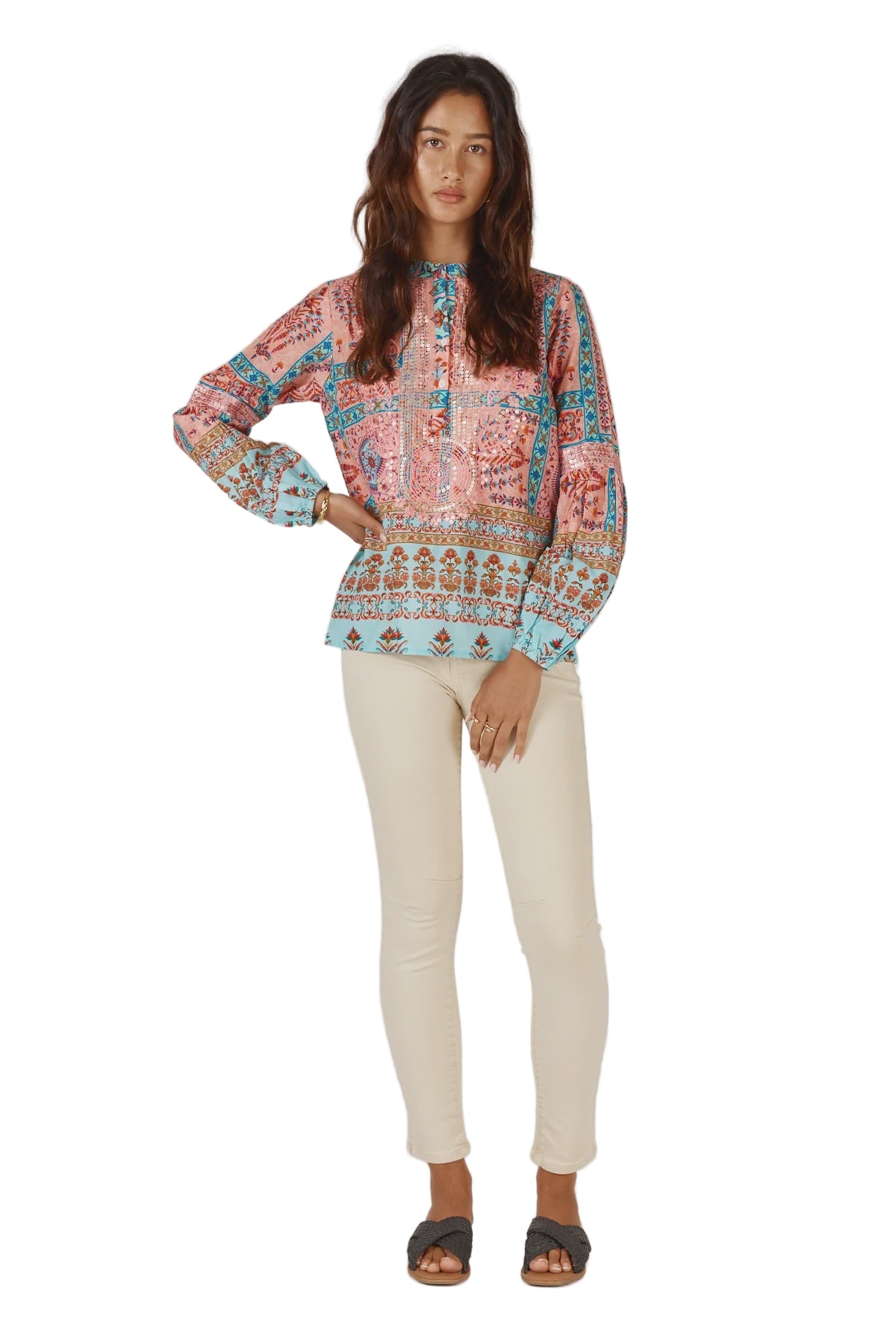 Tirupati Blouse Print Tops Ruby Yaya S(8-10)